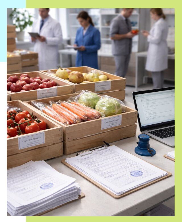 Сертификация овощей и фруктов в Лениногорске от 8772 р. | Алешин-Лнр