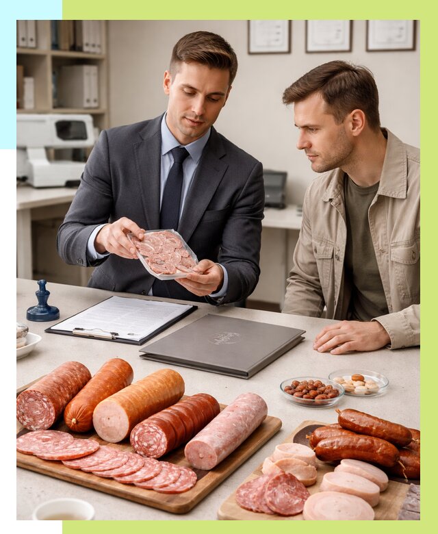 Сертификация колбасных изделий в Лениногорске от 7740 р. | Алешин-Лнр