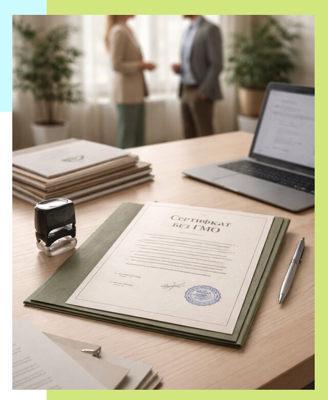 Сертификат без ГМО в Лениногорске от 7740 р. оформить срочно Алешин-Лнр