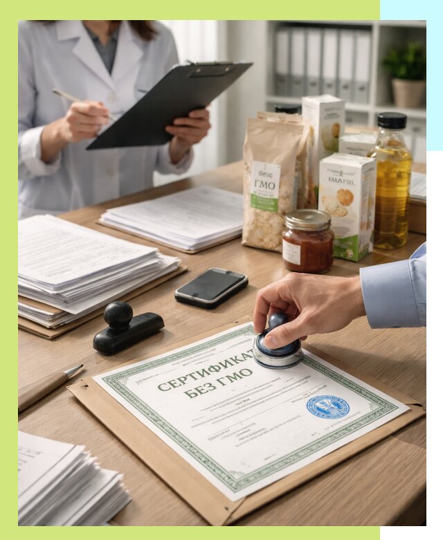 Получение сертификата Без ГМО для продукции в Лениногорске